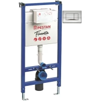 Инсталляция для унитаза Pestan Active 40006356 + 40006361 SET40006356AC с кнопкой смыва, хром