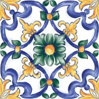 Керамогранит Ragno Amuri Decoro Maiolica Tappeto 3 Glossy RT 20х20 RC8J