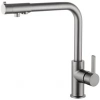 Смеситель для кухни Wonzon & Woghand WW-88458008-BGM с подключением к фильтру, темный графит матовый