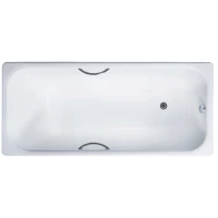 Ванна чугунная Delice Aurora DLR230617R 140x70 см, с отверстиями под ручки, белый