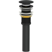 Донный клапан для раковины Wonzon & Woghand WW-88SS04-MB без перелива, черный матовый