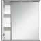 Зеркальный шкаф Misty Лувр П-Лвр03065-1504Л 65x80 см L, с подсветкой, выключателем, серый матовый - 2