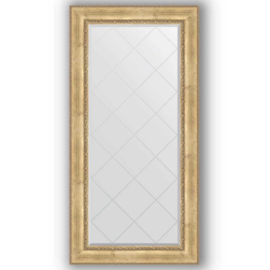 Зеркало 82x164 см состаренное серебро с орнаментом Evoform Exclusive-G BY 4299