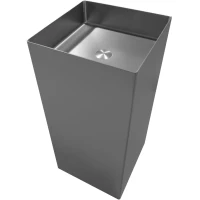 Раковина Abber Wasser Kreis AF2413GM 39,6x39,6 см, напольная, оружейная сталь матовый