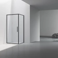 Душевой уголок Vincea Slim VSR-4SLP9090CLB 90x90 см, профиль черный матовый, стекло прозрачное