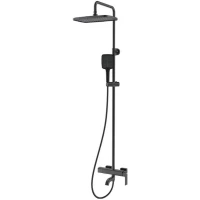 Душевая система Gappo G2418-26 320x210 мм, со смесителем, черный матовый