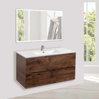 Комплект мебели темное дерево 101,5 см Vincea Mia VMC-2MC100RW + VBS-13100 + VLM-3VN100