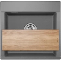Кухонная мойка Granula 5201, ГРАФИТ 52x50 см, графит