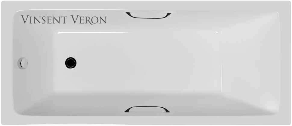 

Чугунная ванна 140x70 см с отверстиями для ручек Vinsent Veron Square VSQ1407045H