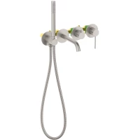 Смеситель для ванны Timo Saona 2314/13YSM встраиваемый, с душевым гарнитуром, никель матовый