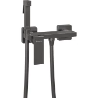 Гигиенический душ Knotlor Mist FHS02S0GM со смесителем, вороненая сталь