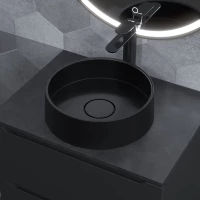 Раковина-чаша Uperwood Tanos RTANOSQUARTZ35U 35x35 см, накладная, уголь