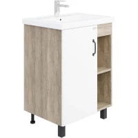 Тумба с раковиной дуб сонома/белый матовый 61 см Onika Тимбер 106115 + 4640021060773