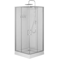 Душевая кабина Am.Pm Above W9XC-403-9090MT 89,5x89,5x225 см, без крыши, низкий поддон, профиль матовый хром, стекло прозрачное