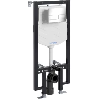 Инсталляция для унитаза WasserKRAFT Vils 56 56TLT.010.ME.CH04 с кнопкой смыва, хром