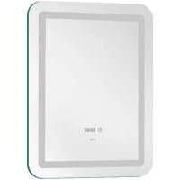Зеркало Belux Стокгольм В 4810924277893 50x70 см, с LED-подсветкой, сенсорным выключателем, часами