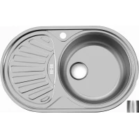 Кухонная мойка полированная сталь Ukinox Фаворит FAP770.480 -GW8K 1R