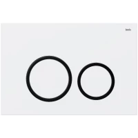 Кнопка смыва IDDIS Unifix UNI03WBi77 для инсталляции, белый матовый/черный матовый/белый матовый
