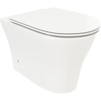 Унитаз приставной Ceruttispa Adige F CT8907 безободковый, с сиденьем микролифт, белый