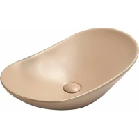 Раковина-чаша CeramaLux 7811AMC-1 61,5x36 см, накладная, капучино матовый