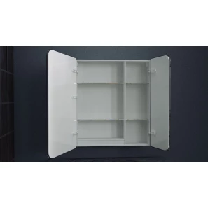 Изображение товара зеркальный шкаф 80x80 см белый l art&max verona am-ver-800-800-2d-l-ds-f