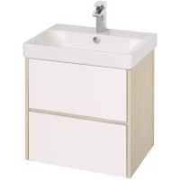 Тумба белый глянец/дуб верона 53,2 см Акватон Сканди 1A251701SDB20