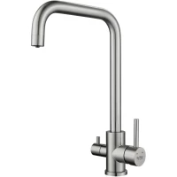 Смеситель для кухни Raffine F118L с подключением к фильтру, сатин