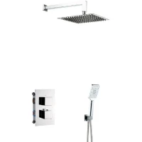 Душевой комплект AQG QU Therm 19QUTEC22602 250 мм, с термостатом, хром