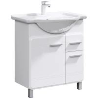Тумба с раковиной белый глянец 77,5 см Aqwella Corsica KOR0107 + 4620008197470