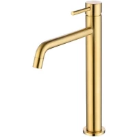 Смеситель для раковины Caprigo Don 53-025-BRG без донного клапана, золотой матовый