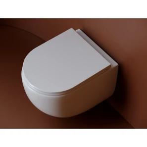 Изображение товара подвесной безободковый унитаз с сиденьем микролифт ceramica nova up cn4007
