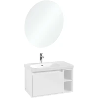Комплект мебели Villeroy & Boch Skyla Brilliant White C78800VE + 5A52L101 + A4846500 80 см, подвесной, белый глянец