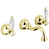 Смеситель для раковины Webert Alexandra AL750404010 встраиваемый, без донного клапана, золотой