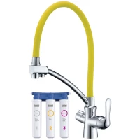 Смеситель для кухни с фильтром Lemark Comfort LM3070C-Yellow + H851P00