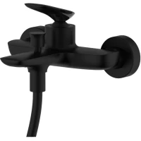 Смеситель для ванны AQUAme Como AQM6512MB с душевым гарнитуром, черный матовый