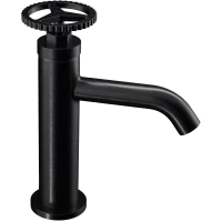 Смеситель для раковины Remer Chrono CH12CFP без донного клапана, черный хром матовый