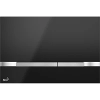 Кнопка смыва AlcaPlast Colour STRIPE-BLACK для инсталляции, черный