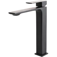 Смеситель для раковины Orange Lutz M04-121b без донного клапана, черный матовый