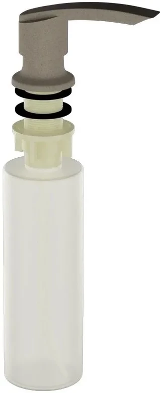 Дозатор для жидкого мыла Ulgran UQ-02-04 330 мл, встраиваемый, для кухни, платина