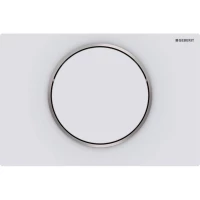 Кнопка смыва Geberit Sigma 10 115.758.JT.5 для инсталляции, белый матовый/хром/белый матовый