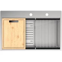 Кухонная мойка Lemark Iordana 780 9937117 78x51 см, нержавеющая сталь