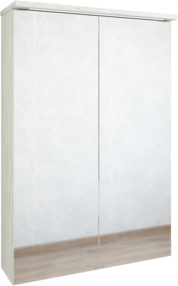 Зеркальный шкаф 61,2x82 см дуб крафт белый Sanflor Чикаго C000005817 шкафчик sanflor