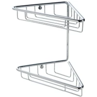 Полка для ванной Stil Haus 570(08) угловая, двойная, хром