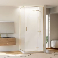 Душевой уголок Veconi Rovigo RV073RG/R-12080-06-C4 120x80 см R, профиль золотой матовый, стекло дождь