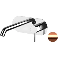 Смеситель для раковины Remer X Style X15WBRP встраиваемый, без донного клапана, медь матовая