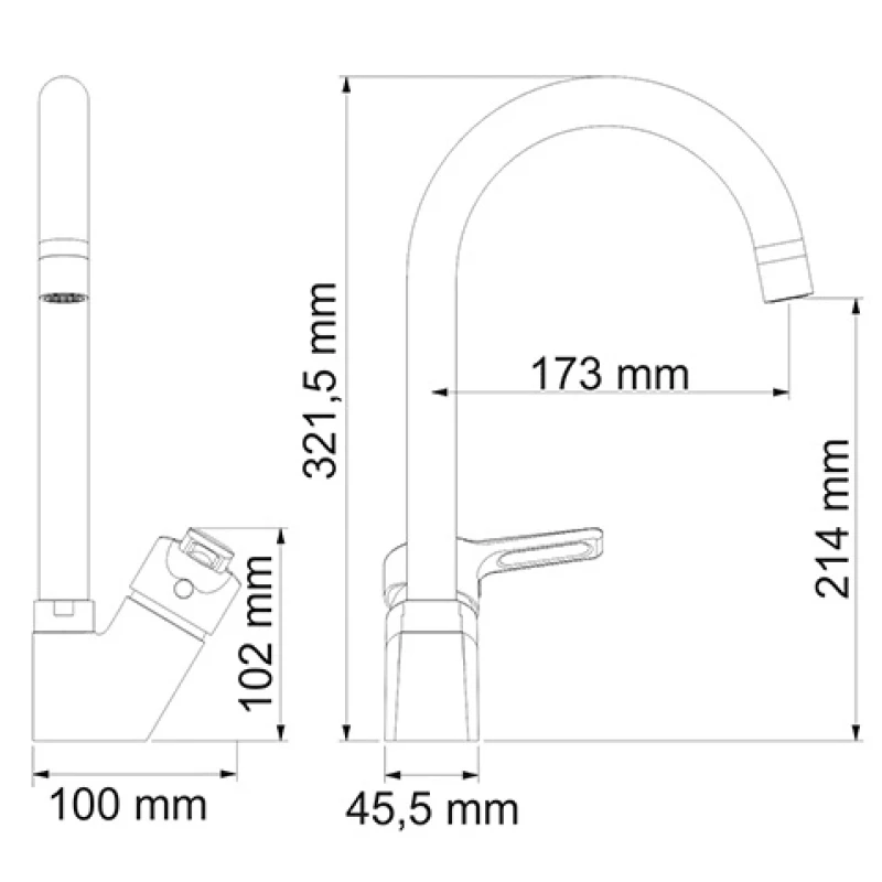 Смеситель для кухни WasserKRAFT Ruhr 24407