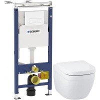 Комплект подвесной унитаз Grohe Euro Ceramic 39328000 + 39330001 + система инсталляции Geberit 458.125.11.1