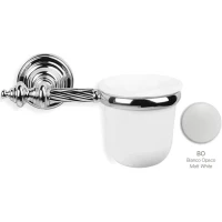 Стакан для зубных щеток Stil Haus Giunone G10(03) настенный, хром/белый матовый