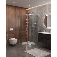 Душевой уголок Cezares Molveno MOLVENO-R-2-80-C-Cr-IV 80x80 см, профиль хром, стекло прозрачное