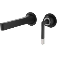 Смеситель для раковины Boheme Duo 165-B встраиваемый, черный матовый